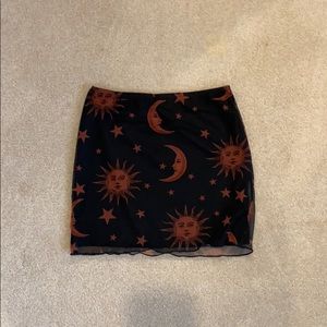 Adorable Shein Sun and Moon Skirt!